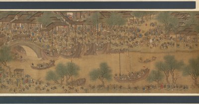 Spring Festival on the River by Qing Dynasty Chinese School